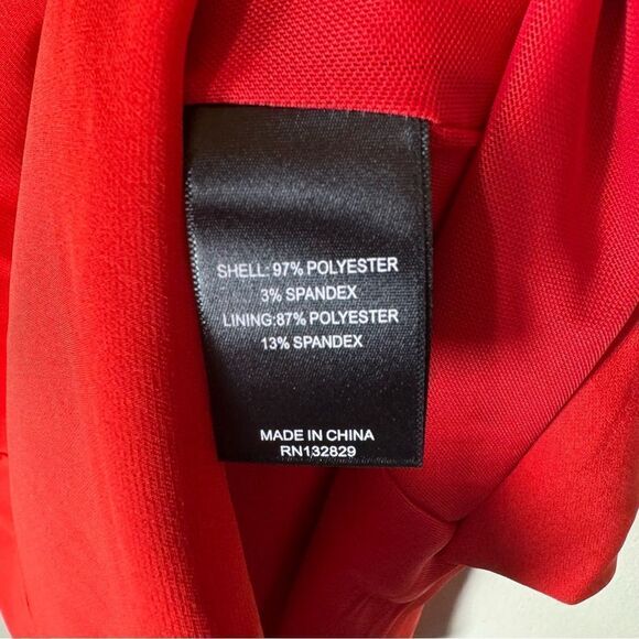 Michael Costello x REVOLVE Fabian Mini Dress in Red One Shoulder Minimalist L - Picture 13 of 14